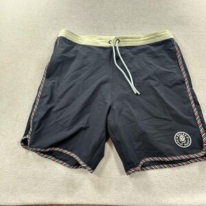 Roark Chiller Boardshorts Mens 34 Gray Guide Works Skull Stripe Swim Trunks